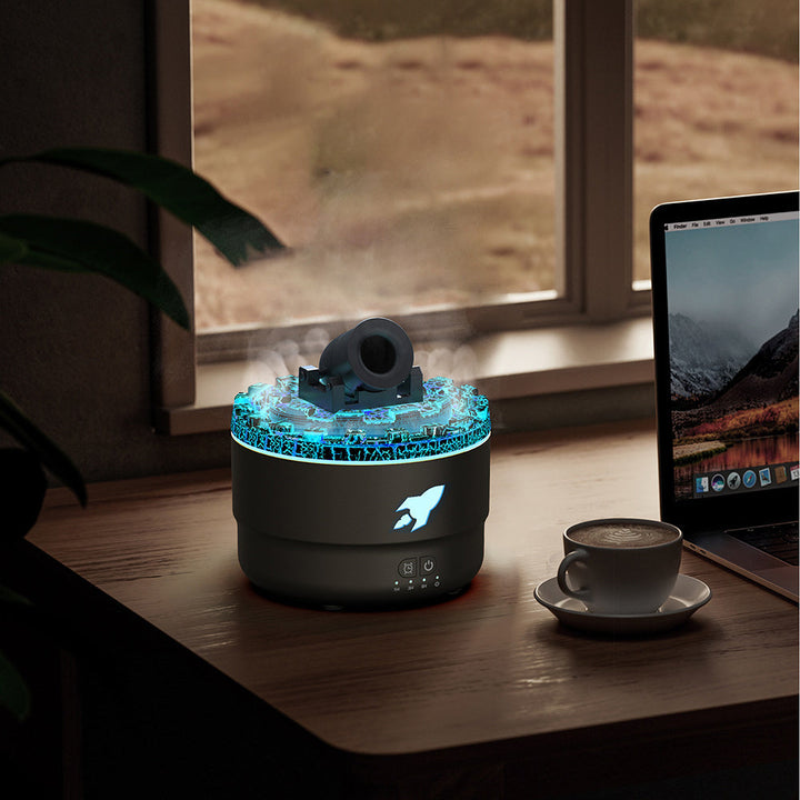 Luftfukter Aroma Diffuser med Nattlys og Lavaeffekt