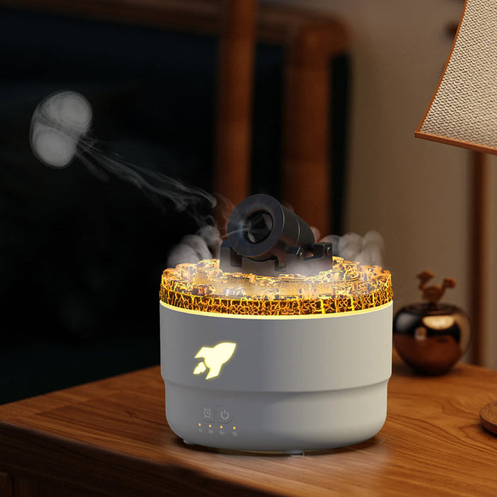 Luftfukter Aroma Diffuser med Nattlys og Lavaeffekt