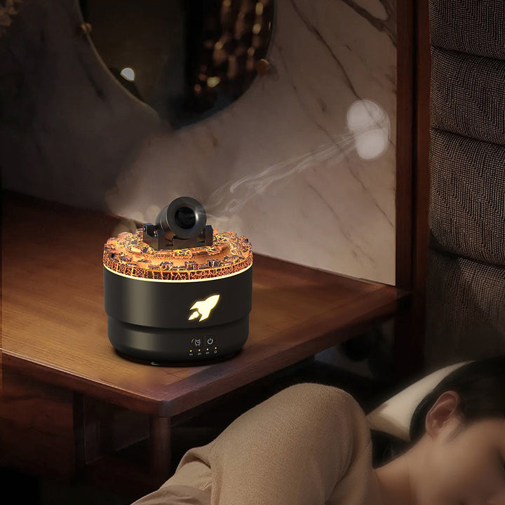 Luftfukter Aroma Diffuser med Nattlys og Lavaeffekt