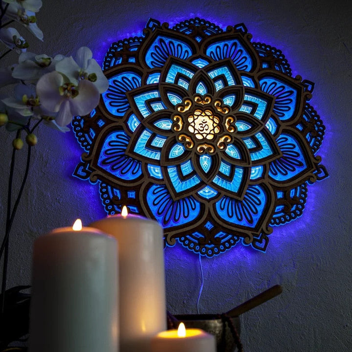 Mandala Yogalampe LED – Stressreduksjon og Stemningslys