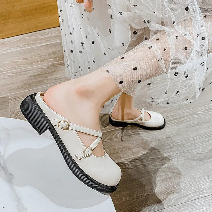Chaussures Mary Jane pour femme avec brides croisées et petit talon