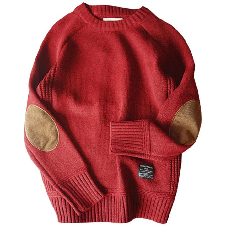 Menns Oversized Lappestrikket Genser