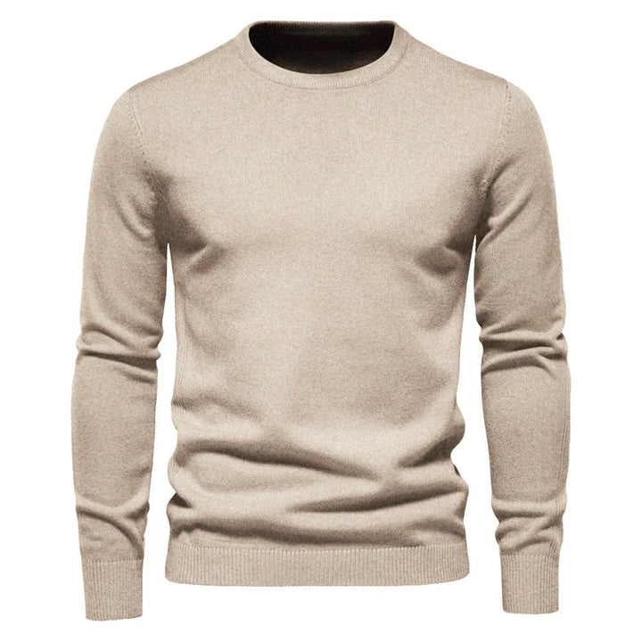 Menns Slim Pullover - Varm O-hals Genser