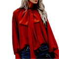 Kvinner Langermet Bluse – Minimalistisk Eleganse for Enhver Anledning