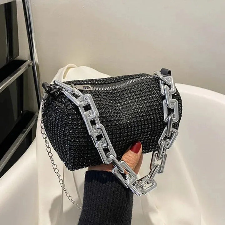 Miniveske for Kvinner med Rhinsteiner og Kjede