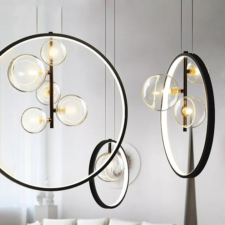 Moderne Bubble Glass Pendellampe - Industriell Eleganse