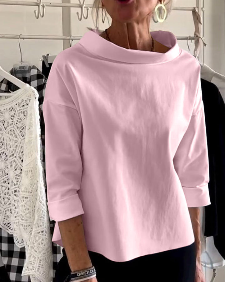 Dame Topp Moderne Høy Krage - Elegant &amp; Pustende
