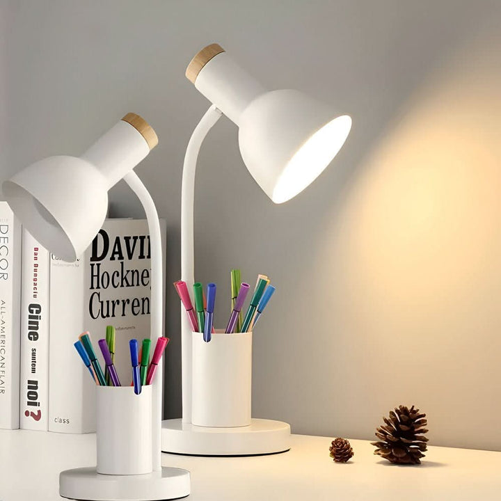 Moderne LED-bordlampe med Penneholder for Hjemmekontor
