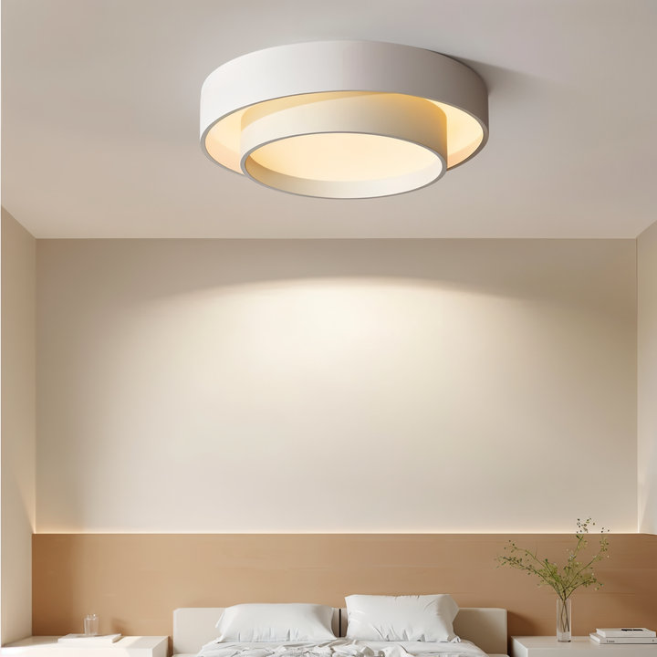 Moderne LED Taklampe med Dobbeltlags Design