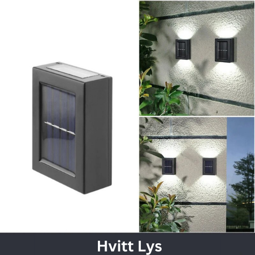 Solcelledrevne Vegglamper - IP65 Vanntette LED Lys