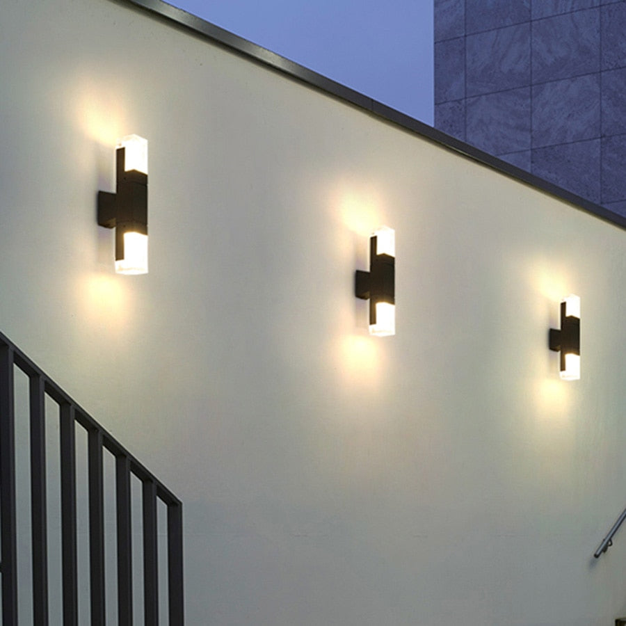 Vegglampe Ute med Bevegelsessensor Moderne Design for Inngangspartier og Hager