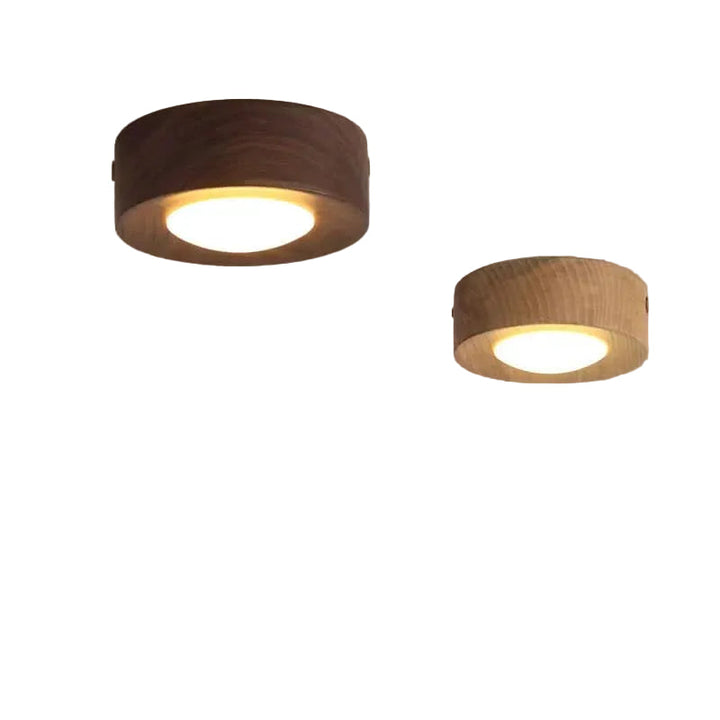 Taklampe med Varm LED &amp; Elegant Valnøtt-Look