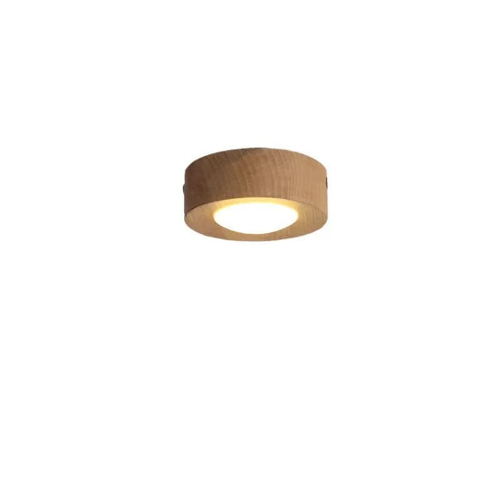 Taklampe med Varm LED &amp; Elegant Valnøtt-Look