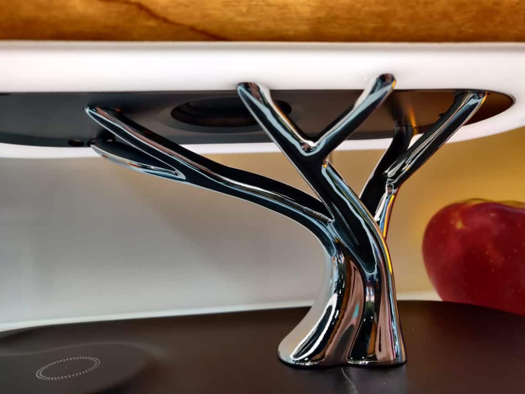 Multifunksjonell Trebordlampe med Trådløs Lading &amp; Bluetooth-høyttaler