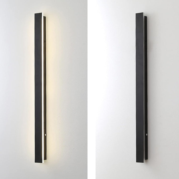 Moderne Utendørs Vegglampe med Lineært Design – Flere Størrelser