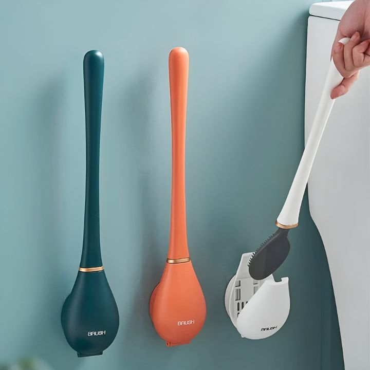 Moderne Veggmontert Toalettbørste for Hygienisk Baderom