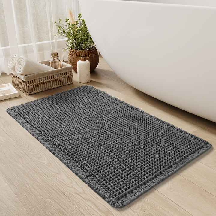 Badematte med Vaffeldesign – Sklisikker og Myk for Komfort
