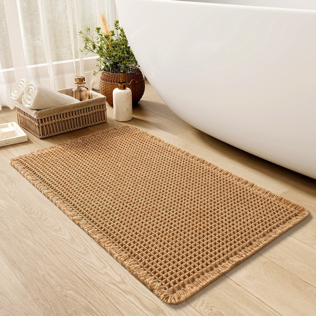 Badematte med Vaffeldesign – Sklisikker og Myk for Komfort