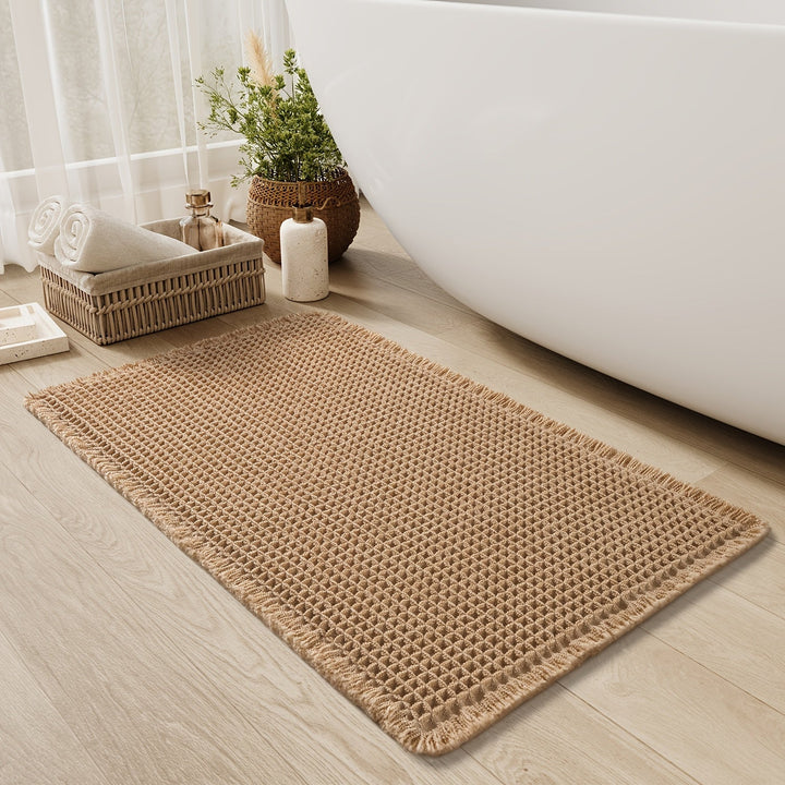 Badematte med Vaffeldesign – Sklisikker og Myk for Komfort