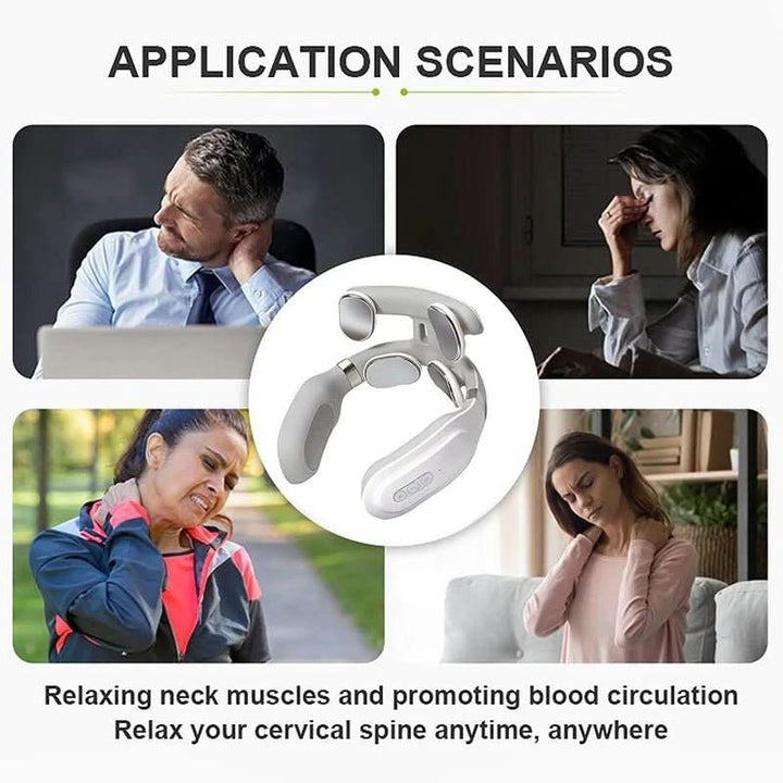 Nakkemassasjeapparat med Varme og Vibrasjon for Stresslindring