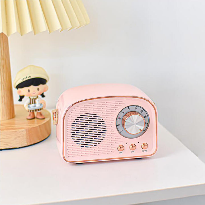 Retro Bluetooth Høyttaler med Vintage Design