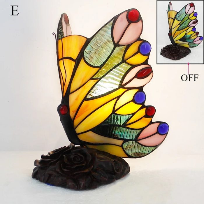 Elegant Retro Sommerfugl Bordlampe