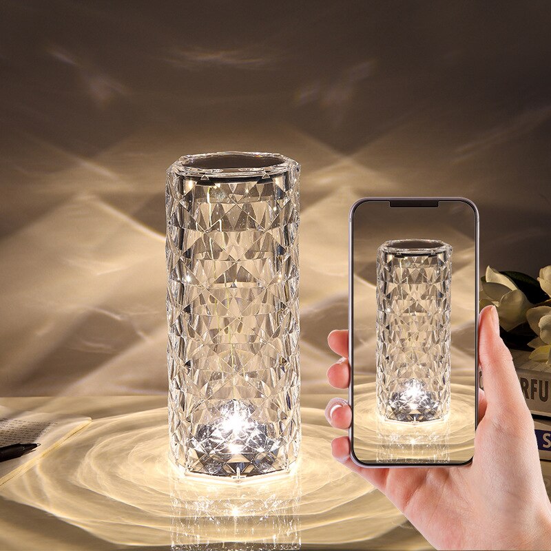 Rose Krystall Projektor Lampe – Magisk Stemningslys for Hjemmet