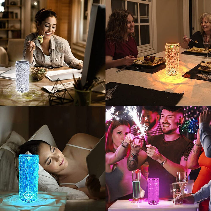 Rose Krystall Projektor Lampe – Magisk Stemningslys for Hjemmet