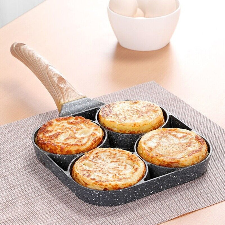 Stekepanne i Rustfritt Stål for 4 Egg med Nonstick Belegg