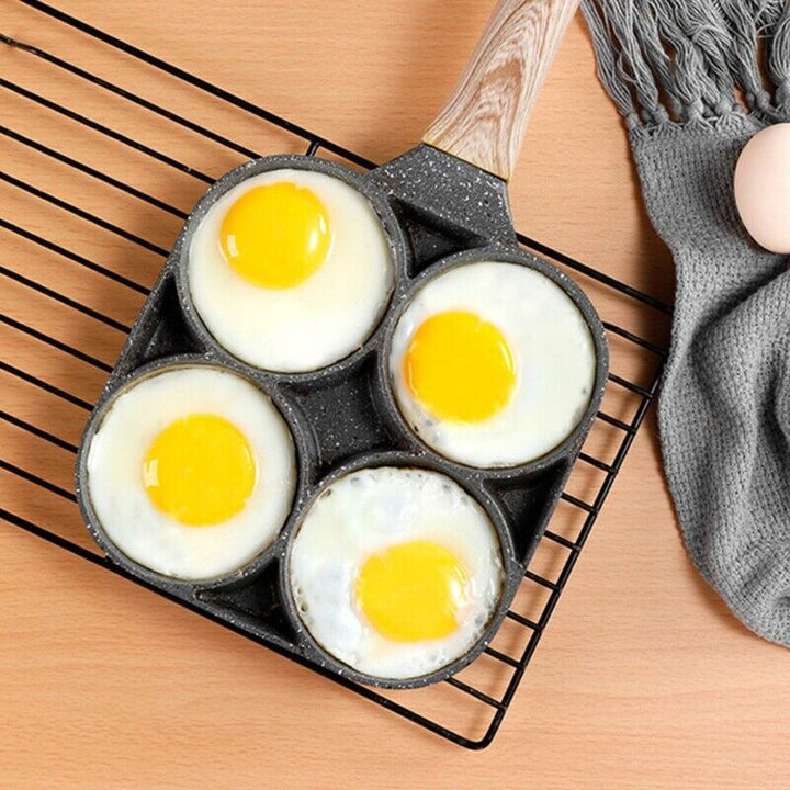 Stekepanne i Rustfritt Stål for 4 Egg med Nonstick Belegg