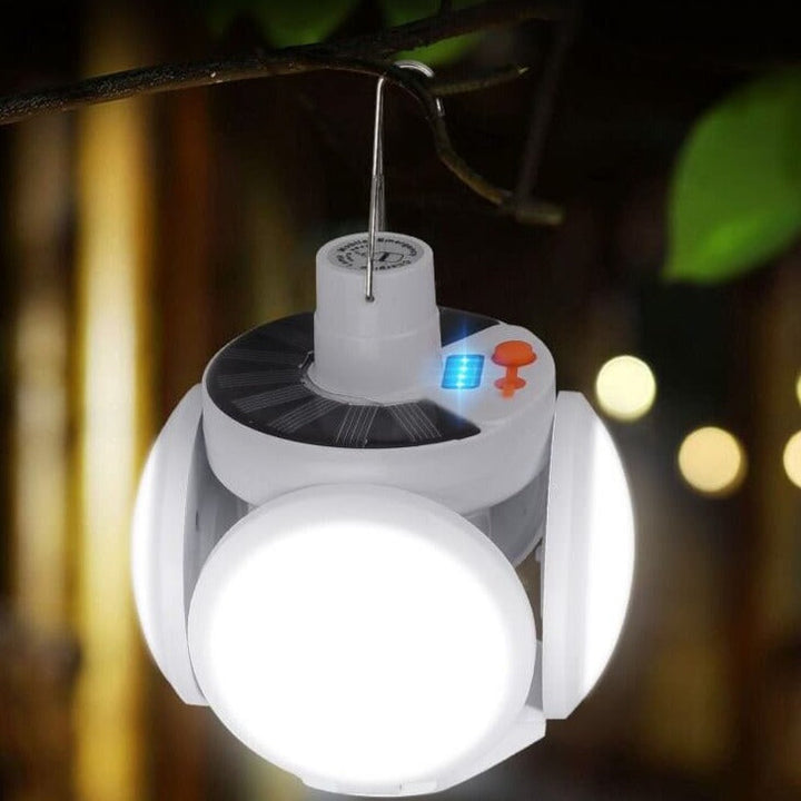 Sammenleggbar Solcelle LED-pære for Camping og Utendørsbruk