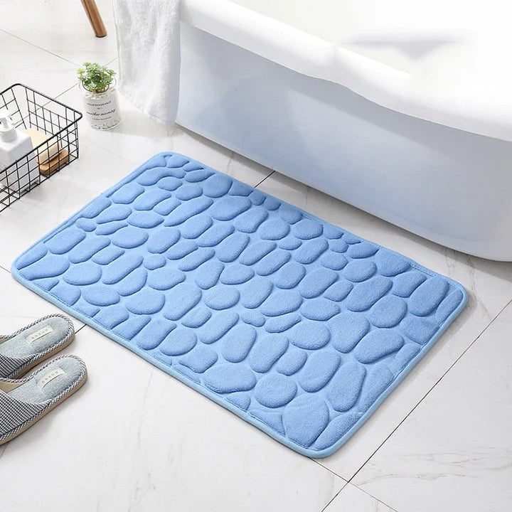 Sklisikker Badematte med Brosteinsdesign for Kvinner og Menn