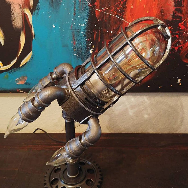 Unisex Steampunk Rakett Bordlampe - Unik Industriell Stil