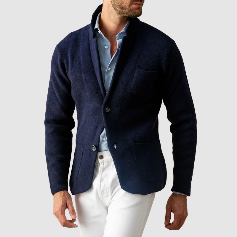 Tidløs Vintage Cardigan Jakke for Menn med Klassisk Krage
