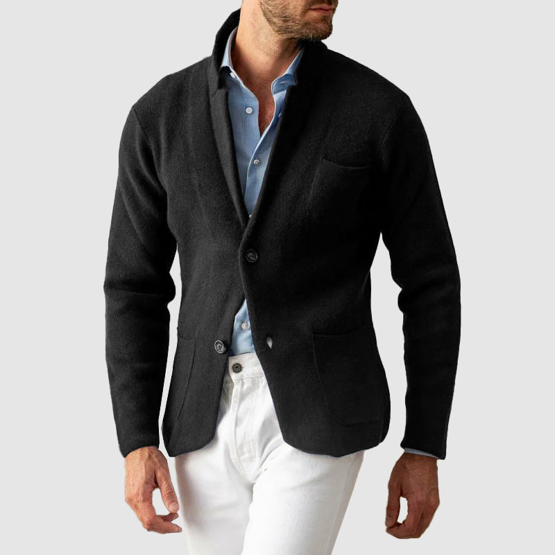 Tidløs Vintage Cardigan Jakke for Menn med Klassisk Krage