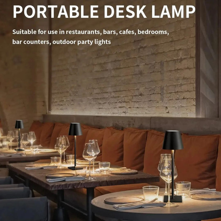 Trådløs Bordlampe med Berøringskontroll og USB-lading