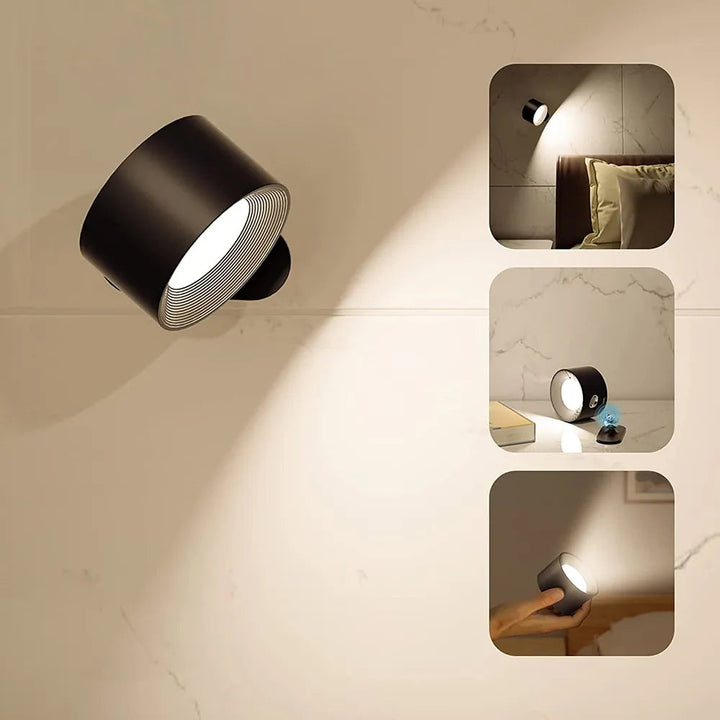 Trådløs Vegglampe | Dimbar og Roterbar | Skap Stemning