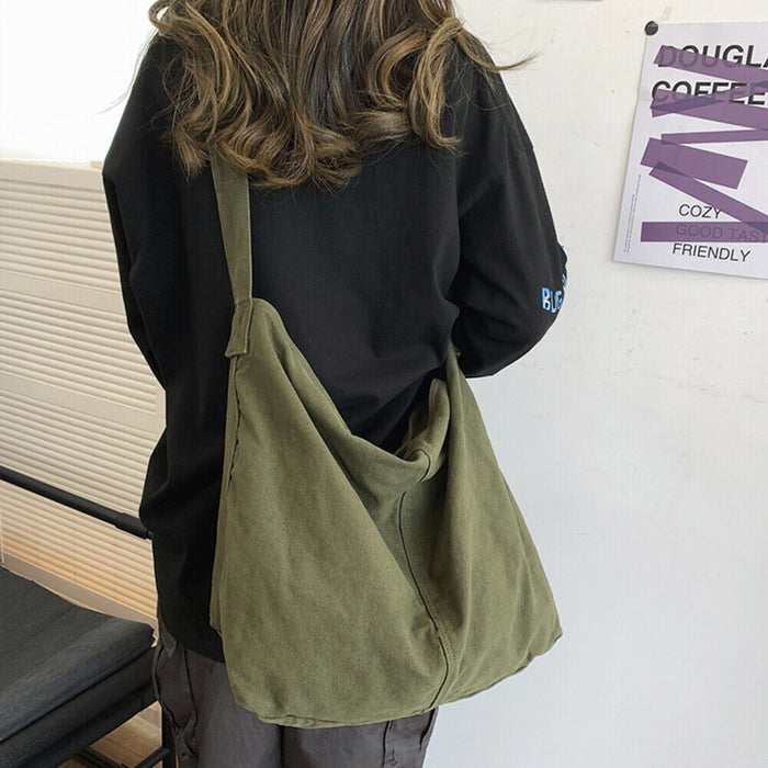Sac bandoulière à aspect toile pour le quotidien et les loisirs