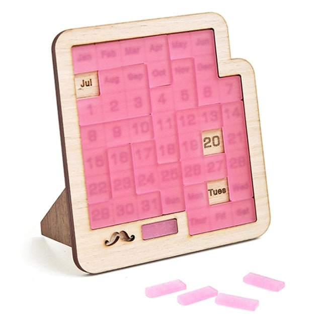 Unisex daglig kalender trepuslespill for hjernelek