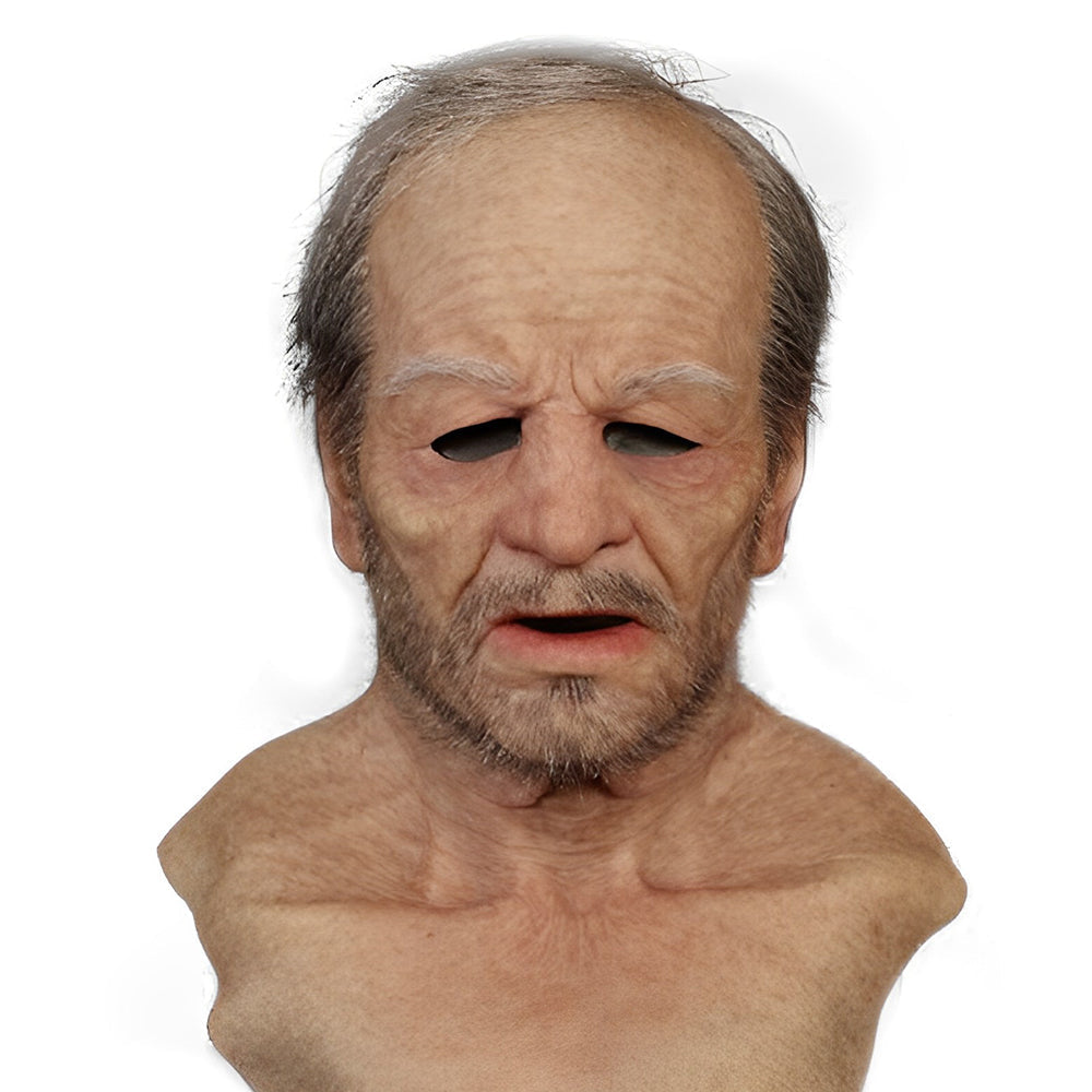 Unisex Realistisk Latexmaske med Bevægelig Mund til Cosplay