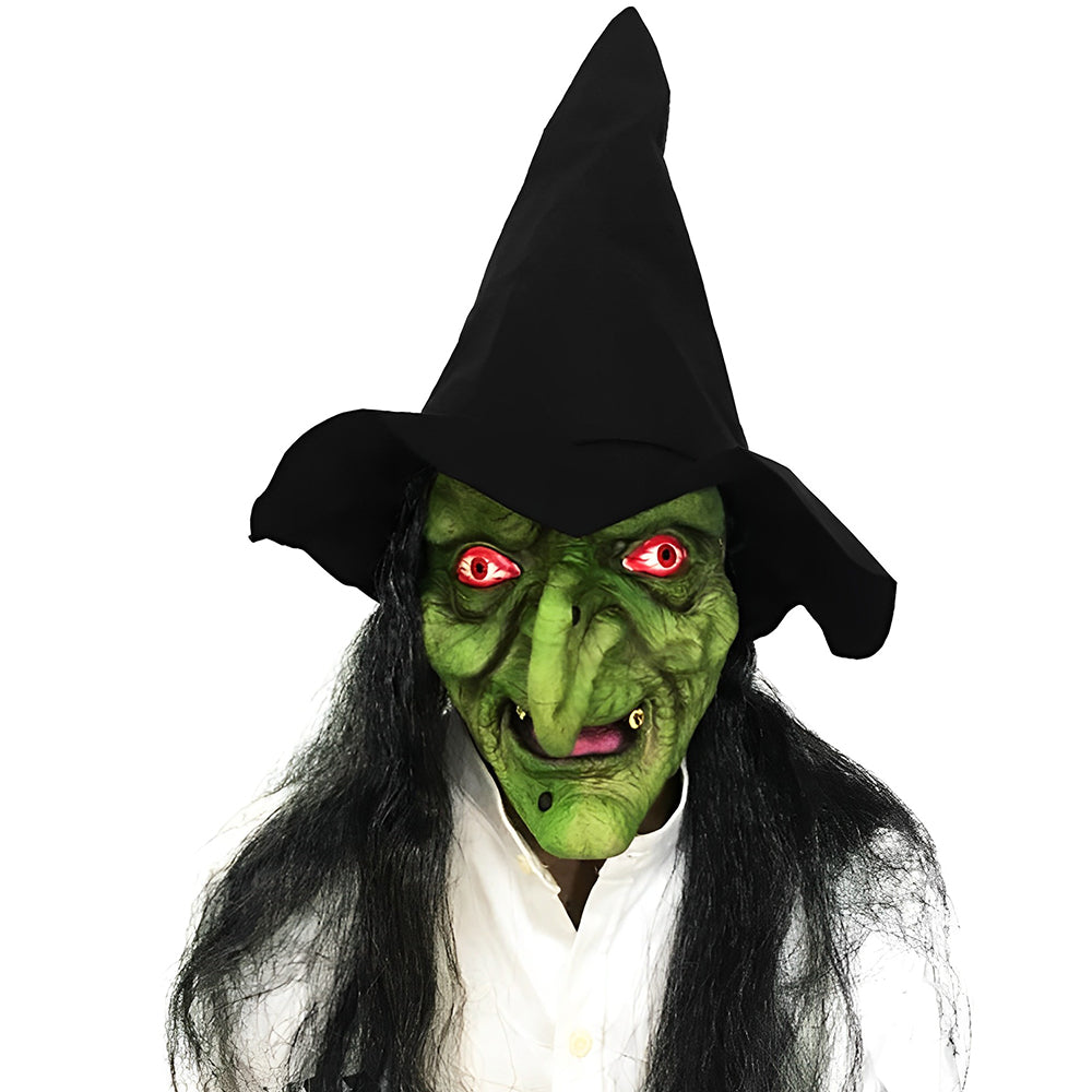 Unisex Realistisk Latexmaske med Bevægelig Mund til Cosplay