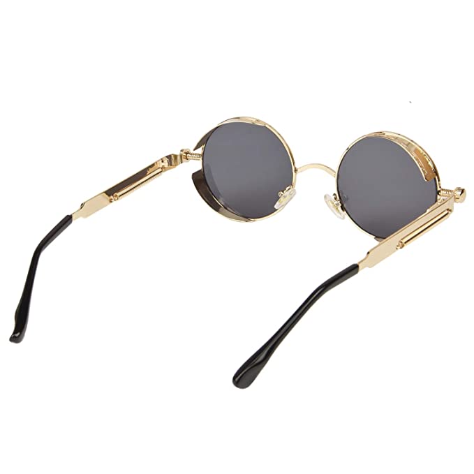 Unisex Retro Runde Solbriller med UV400 Beskyttelse