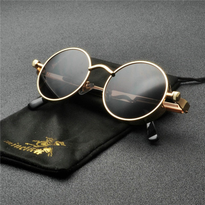 Unisex Retro Runde Solbriller med UV400 Beskyttelse