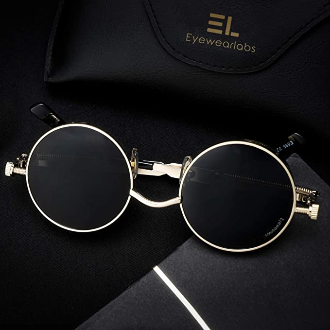 Unisex Retro Runde Solbriller med UV400 Beskyttelse