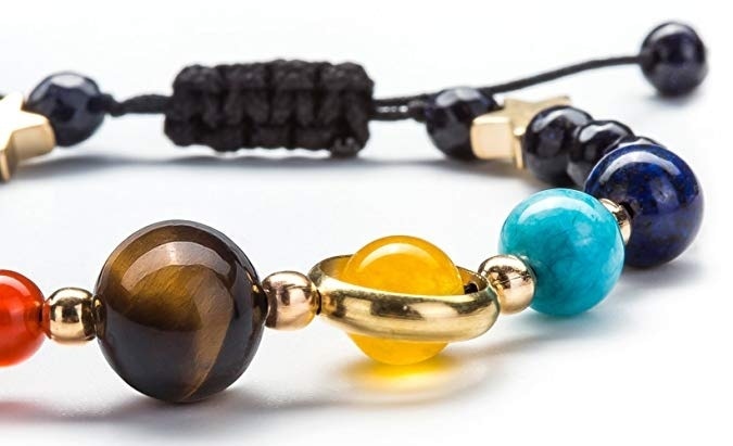 Unisex Solsystem Armbånd med Natursteiner