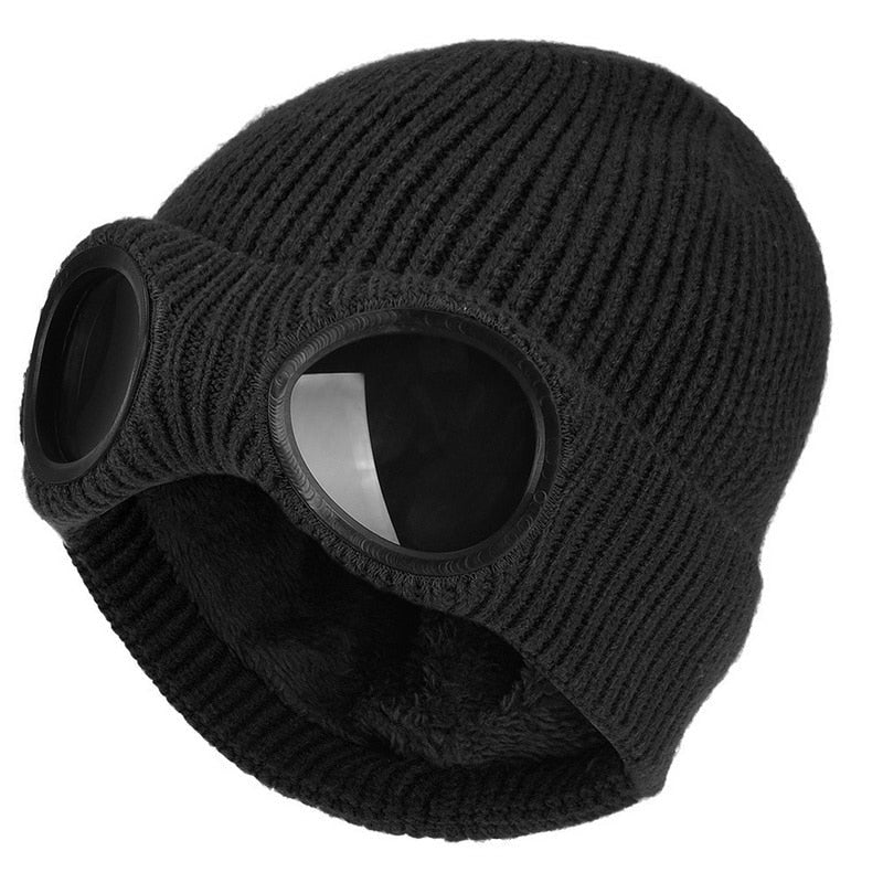 Unisex Strikket Lue med Briller