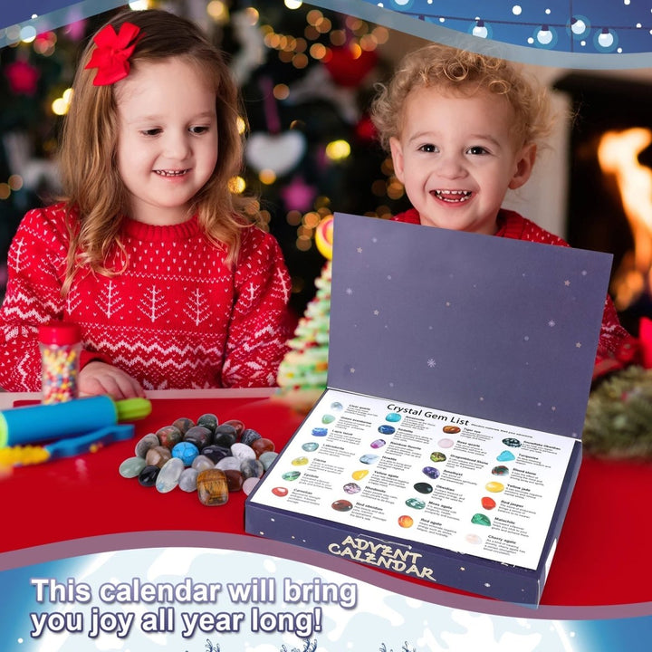Unisex Kids Advent Kalender med Edelstener