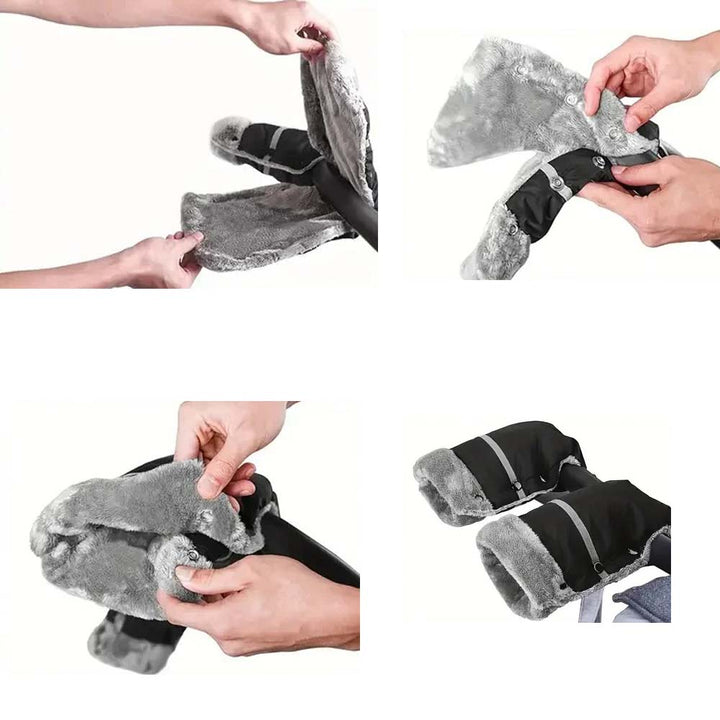 Unisex Vanntette Barnevognhansker for Varme Vinterturer
