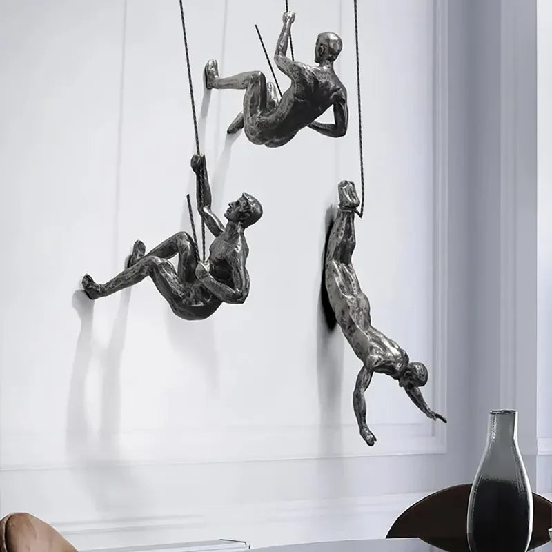 Veggdekorasjon Klatrende Figurer – Moderne Kunstsett
