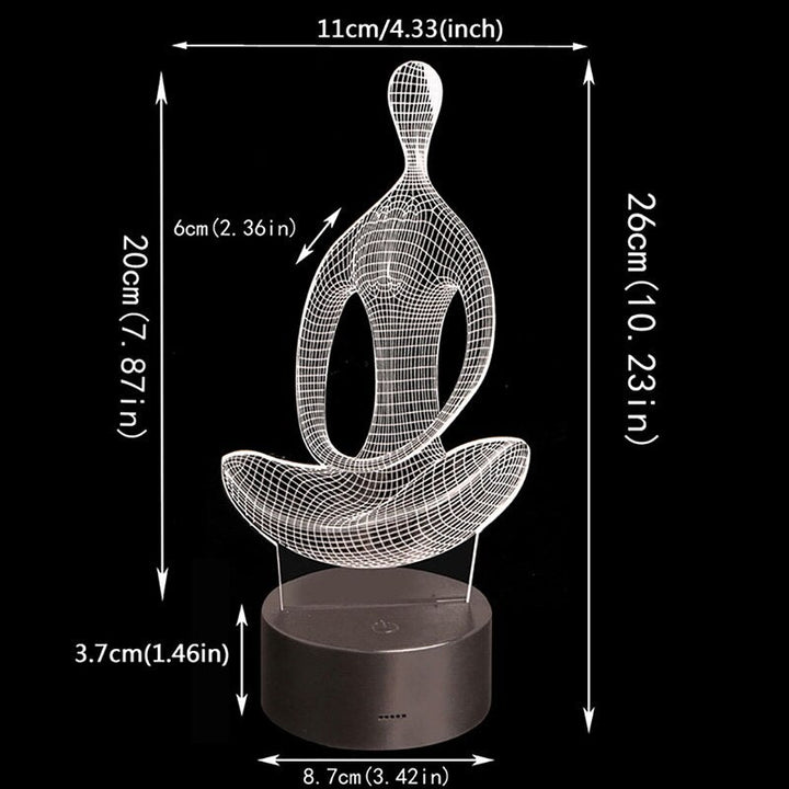 Yoga 3D Illusjonslampe